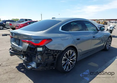 2023 BMW 430I Gran Coupe из США, поврежденный, VIN WBA63AV0XPFP35704